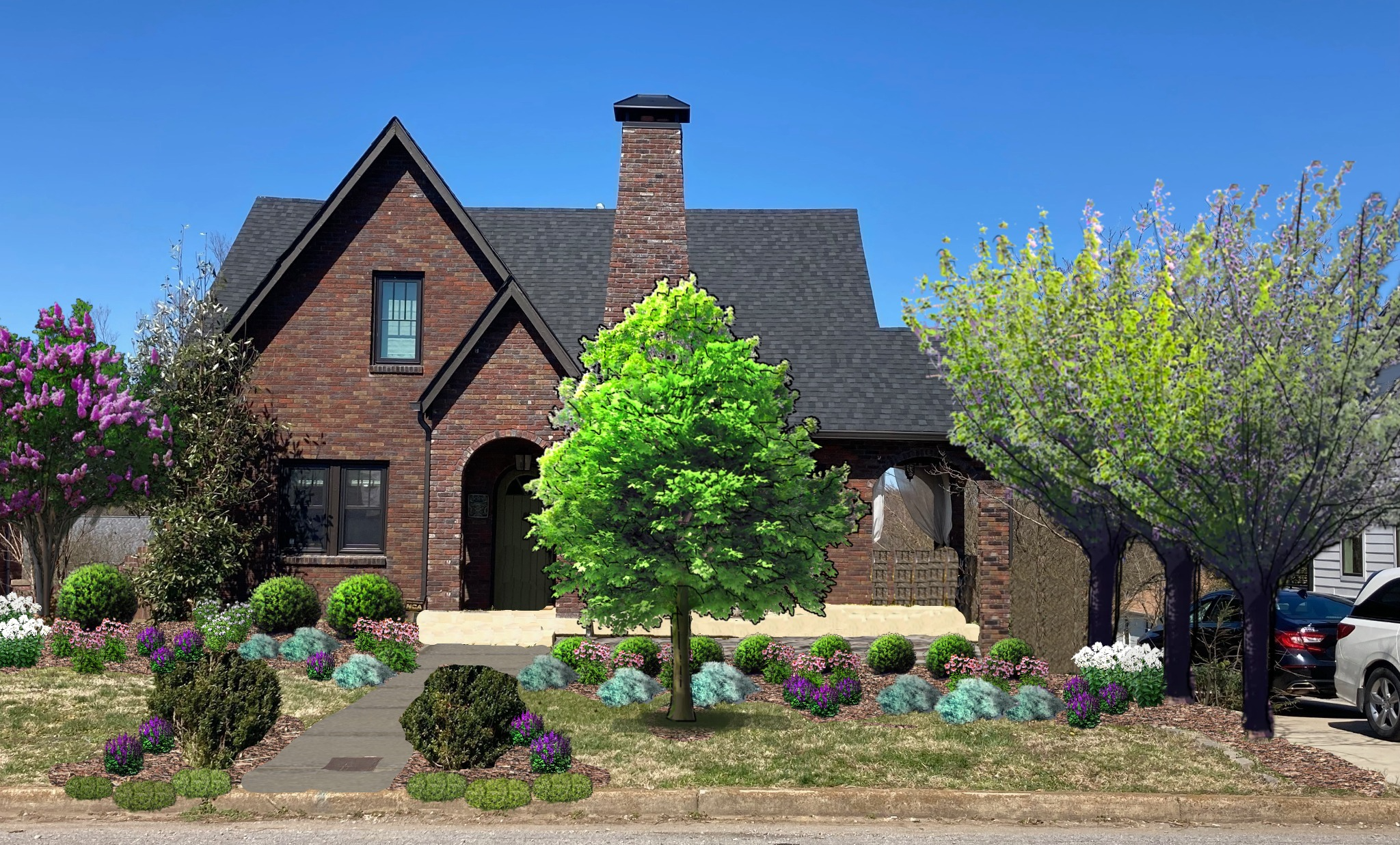 Example of redesigned front yard